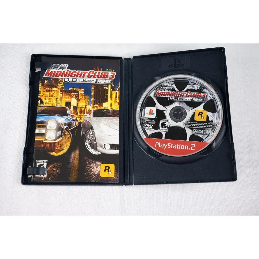 Rockstar Midnight Club 3 DUB Edition Remix PS2  Black Good Greatest Hits